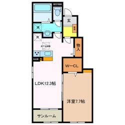 平田町駅 徒歩17分 1階の物件間取画像